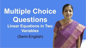 MCQ - Linear Equations in Two Variables (Semi-English)