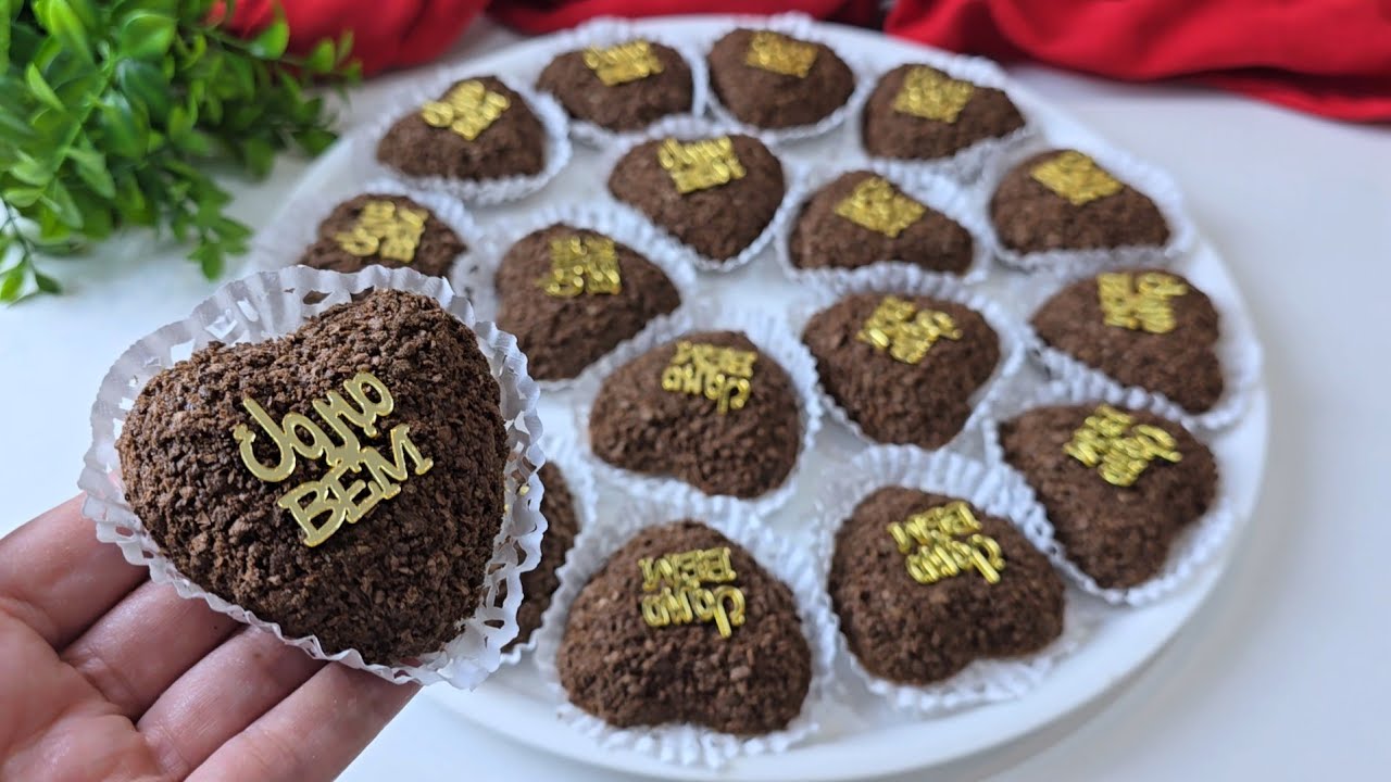 بدون شكولاطة ✅️✅️✅️36 حبة حلوة قلوب محشية💕 حلوة توالم المناسبات سهلة و لذيذة جدا