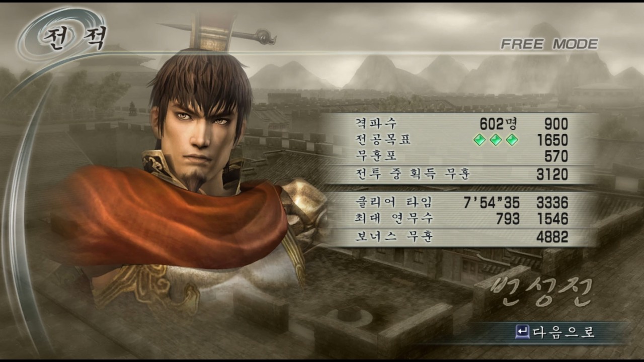 진삼국무쌍5 손책 번성전 연합군 올전공 [일섬, 배수진X] 적군단 전멸 7:54