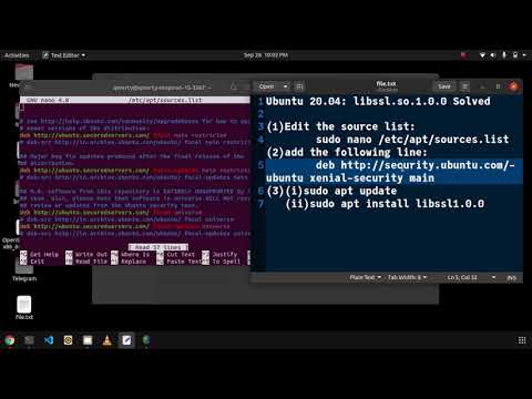 Ubuntu 20 04: libssl so 1 0 0 Solved