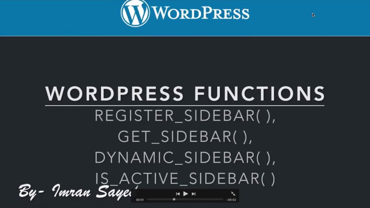 Wordpress functions