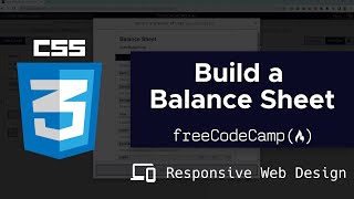 Learn About CSS Pseudo Selectors By Building A Balance Sheet : freeCodeCamp (Responsive Web Design)