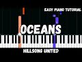 Hillsong united  oceans where feet may fail easy piano tutorial