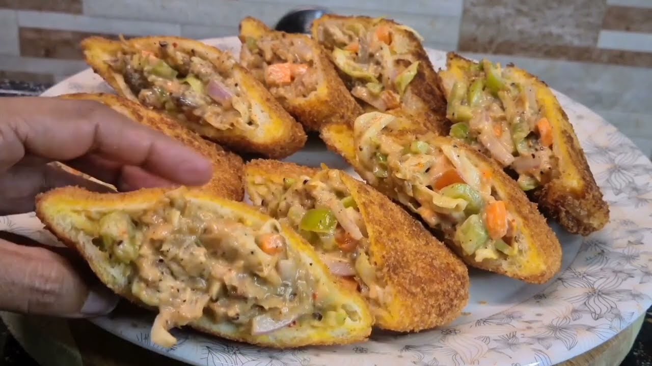 Mouthwatering Bread Pocket Shawarma Recipe - Perfect Chicken Snacks - Easy homemade recipe in Urdu