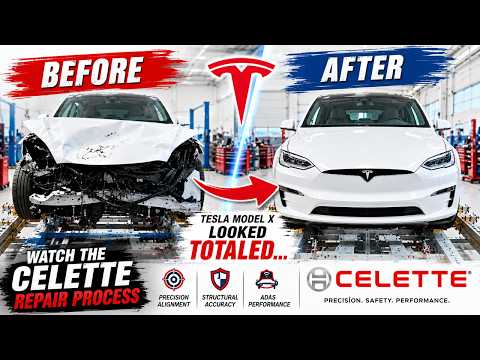 This Tesla Model X Looked Totaled… Inside the Celette Repair Process