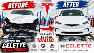 This Tesla Model X Looked Totaled… Inside the Celette Repair Process