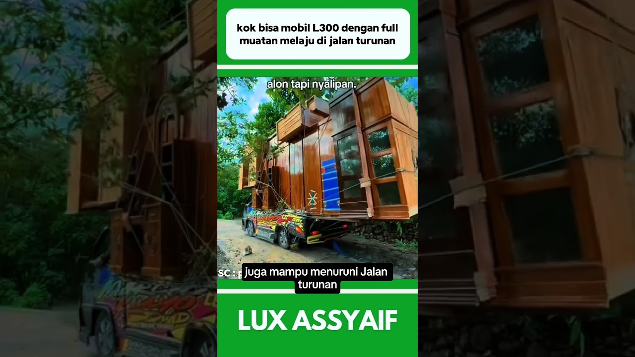 SKILL SUPIR MOBIL L300 FULL MUATAN MELAJU DI JALAN TURUNAN 