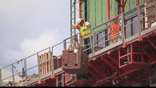 New Marriott Hotel exterior begins to get a "finished" look