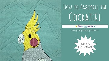 How to Assemble the Cockatiel Applique Pattern Using a Light Box