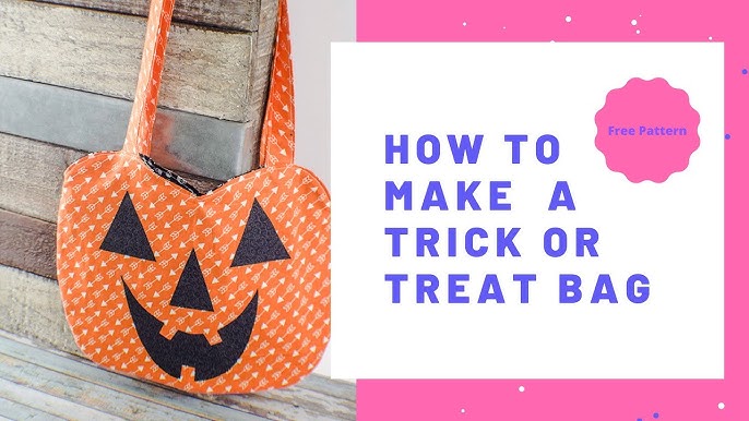 DIY Personalized Halloween Canvas Treat Bags - Sew Woodsy