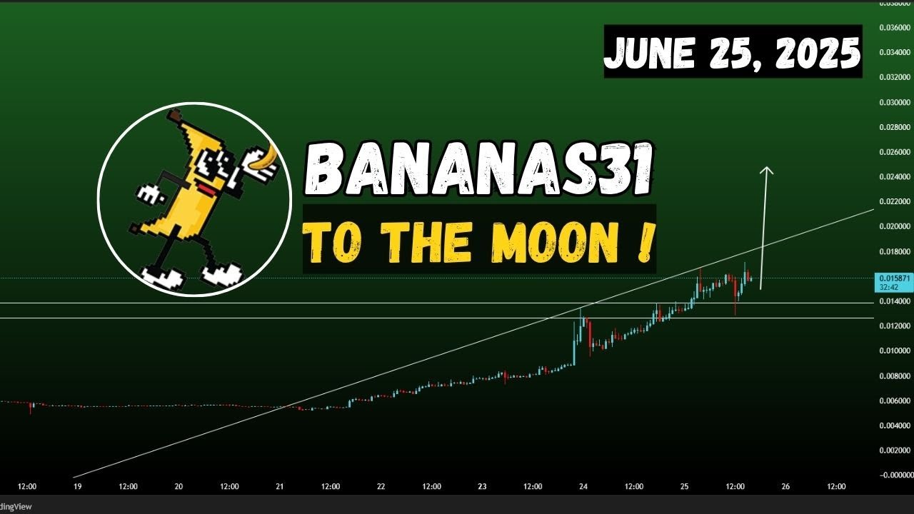 Bananas31 coin price prediction and rally 0.1 USD ? Banana For Scale  Bananas31 crypto June 25, 2025 - YouTube