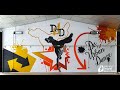 Urban dance mural graffiti