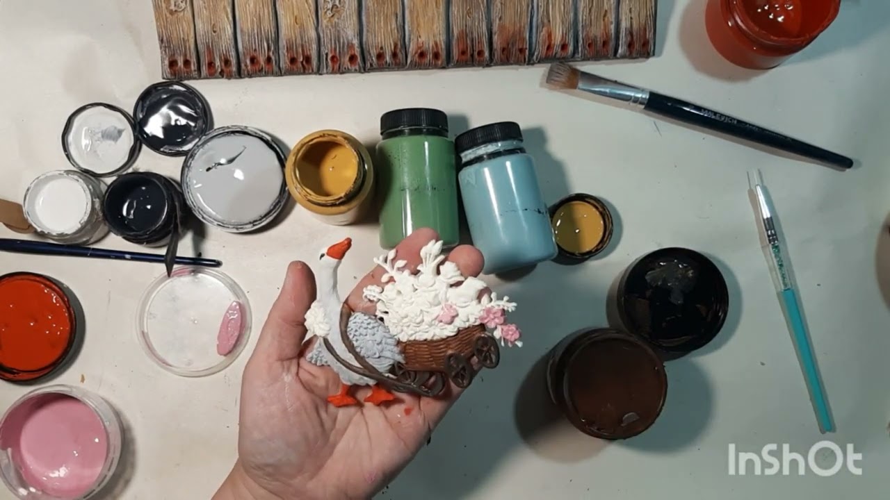 вешалка Гусь с тележкой