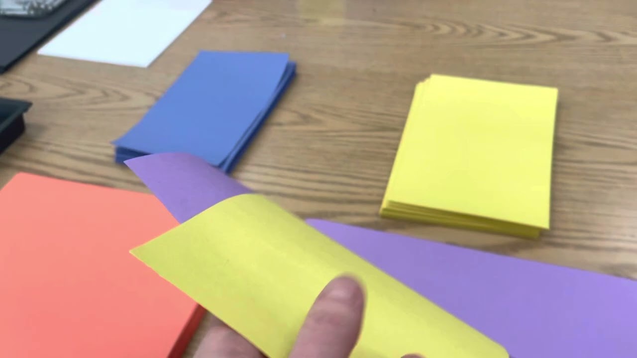 Step 1 choose your complementary colored paper combination