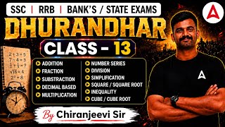 SPEED Maths Class-13 | For All Competitive Exams | By Chiranjeevi Sir