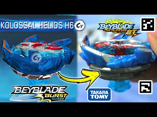 SUPER HYPERION H6 KOLOSSAL HELIOS H6 GAMEPLAY + QR CODES ALL SOLAR BEYS BEYBLADE  BURST SURGE APP 