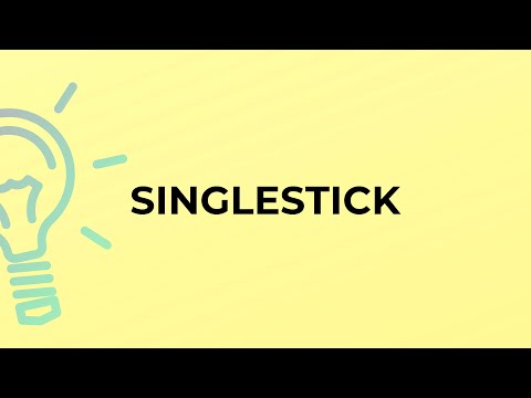 Video: Was ist die Definition von singlestick?