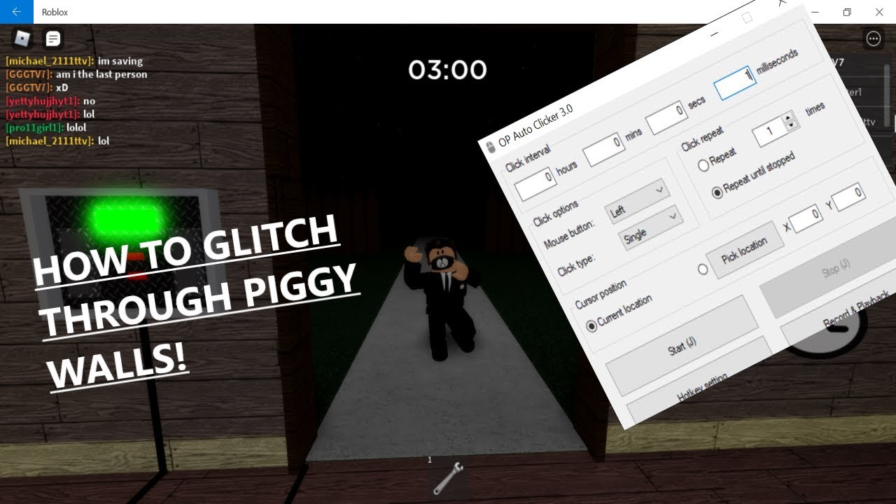 How To Glitch Through Piggy Walls Youtube - noclip roblox piggy