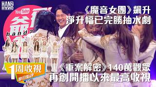 【收視】：《魔音女團》飆升，淨升幅已完勝抽水劇｜《重案解密》140萬觀眾，再創開播以來最高收視