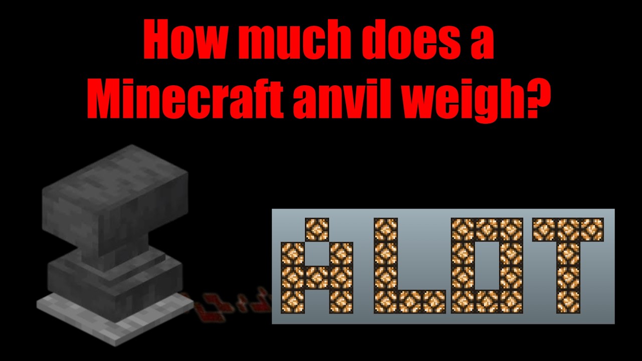 Making An Anvil Minecraft How much does a Minecraft anvil weigh - YouTube