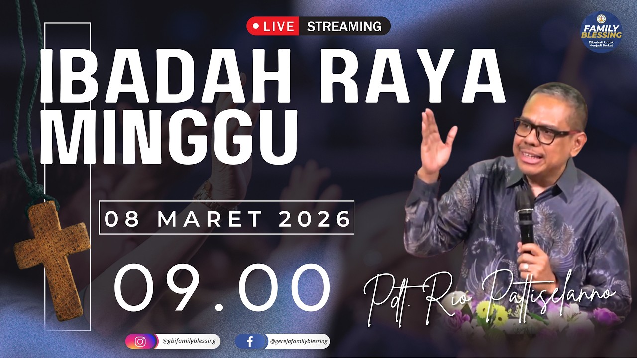 Ibadah Online Minggu 08 Maret 2026 | Pdt. Rio Pattiselanno | Pkl. 09.00 WIB