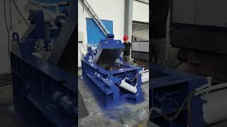 Horizontal Iron Shavings Baler Machine#iron #shavings #horizontal #recycling #automobile #compactor