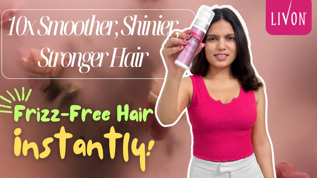 Best Hair Serum? 💁♀️ Livon Keratin Serum Review– My Frizz Tamer ✨ & Shine Giver 💖 #HairSerumReview