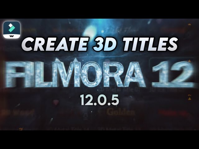 HOW TO CREATE 3D TITLES USING FILMORA 12 | COOL 3D TITLE FILMORA | FILMORA 12 TUTORIALS class=