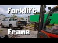 How To Pull FRAME On Your WRECKED CAR With A FORKLIFT For FREE! | 2018 Toyota Tacoma Rebuild Project