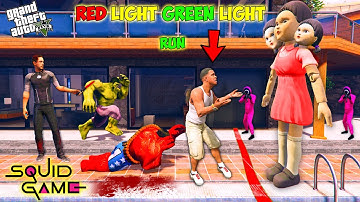 Franklin & Shinchan Join And Play Squid Game Challenge With Avengers In GTA 5!