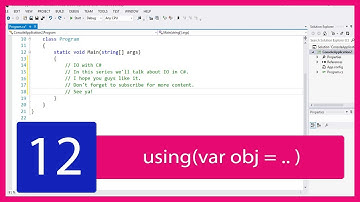 C# IO Tutorial #12 - FileStream with the Using Statement