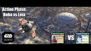 Action Phase: Boba vs Leia | Star Wars Unlimited Gameplay