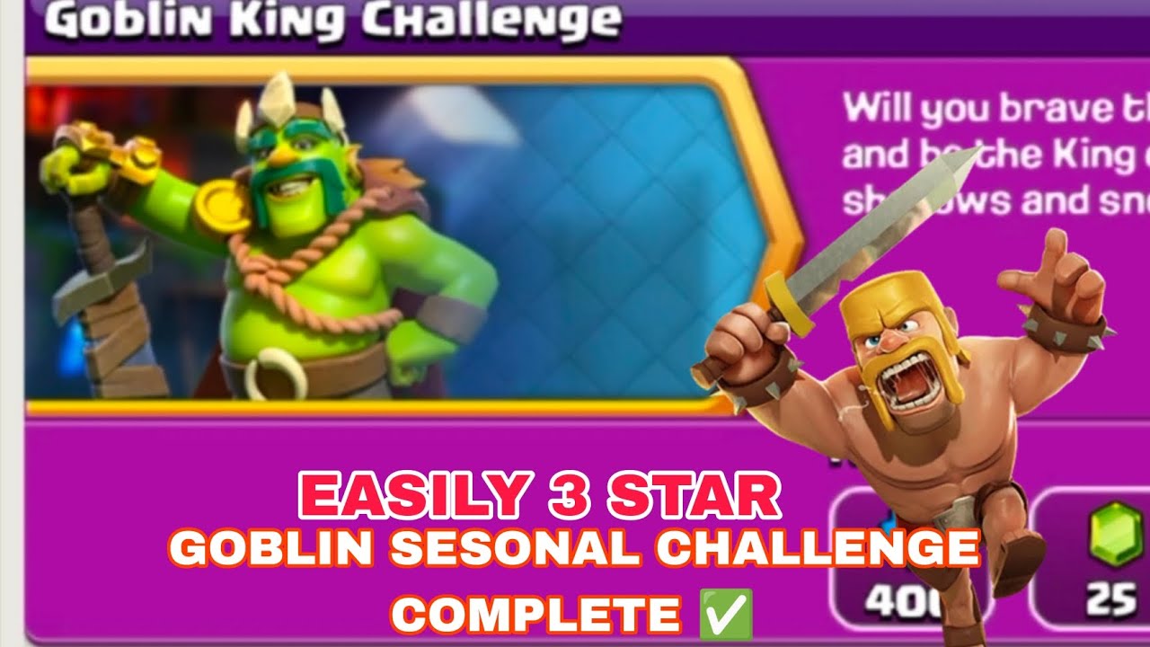 HOW TO COMPLETED GOBLIN SESONAL CHALLENGE 😋||SESONAL CHELLANGE COMPLETE ✅