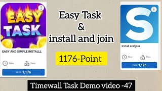 Easy and simple install (1176- Point ) 3model availableTimewall Task Demo video -47  ❤️GALAXYCASH ❤️