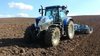 Uprawa pożniwna i siew rzepaku 2014 Fendt 927 Vario New Holland T7.185 i TVT195