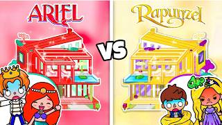 Sfida di design per la casa di Ariel contro Rapunzel 👑✨ Villa moderna da principessa✨ Idee per la... screenshot 5