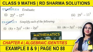 RD Sharma Class 9 Maths Chapter 4 Example 8 & 9 Solution | Page 88 | 9th Class RD Sharma Chapter 4