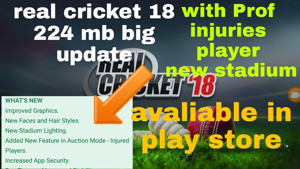 Real cricket 18 big update injuries player new stadium add