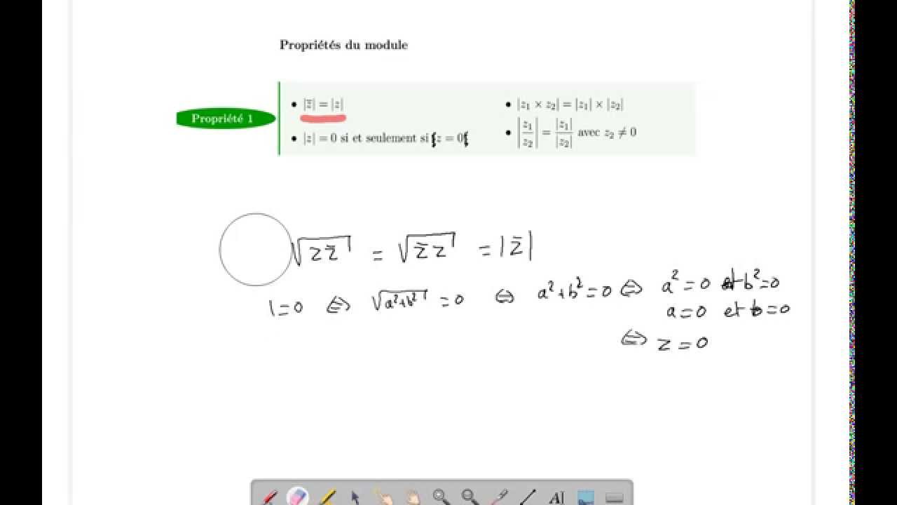 Nombre complexe forme trigo le module youtube