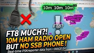 10m  ham radio opening up nice but only for ft8 😔 😟 🙁
