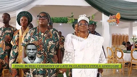 ARRIVAL OF CHIEF MRS TOYIN KOLADE IYALAJE OODUA AT THE FINAL BURIAL CEREMONY OF LATE PA CLAUDIUS IYI