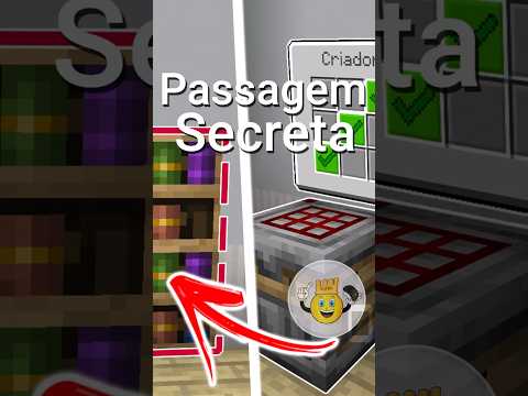 ⭐Passagem 🚪 Secreta com Bloco Criador🔑Minecraft ❕