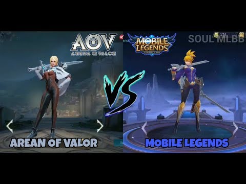 Mobile legends vs Arena of valor! Mobile legends vs Moba games | Mobile legends New Skin and Hero @Soulmobilelegends