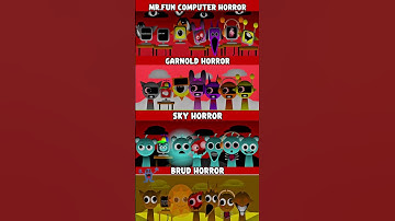 Mr.Fun Computer Horror vs Garnold Horror vs Sky Horror vs Brud horror *HORROR VERSION* #viralshorts