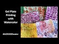 Gel Plate Printing with Watercolor Paints