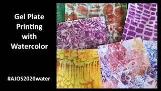 Gel Plate Printing with Watercolor Paints