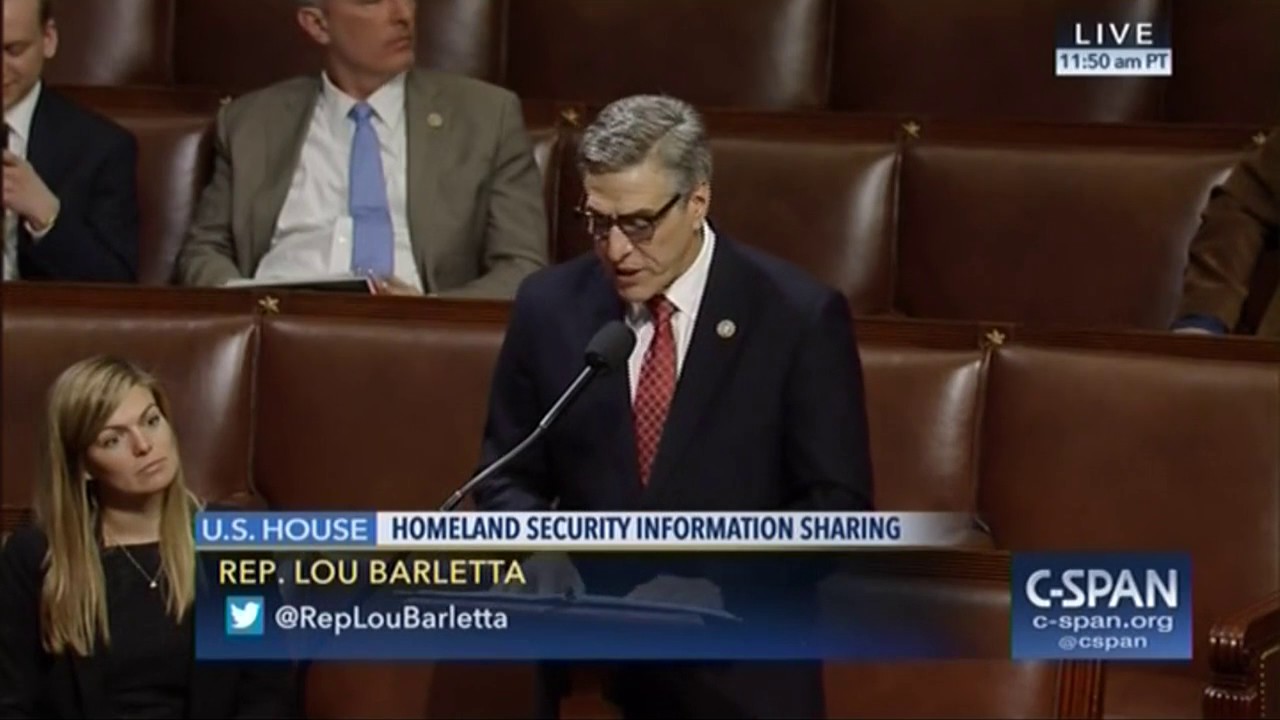 House Passes Barletta Bill to Enhance Fusion Centers, Improve Public Safety Communication