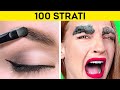 LA SFIDA DEI 100 STRATI || 100 strati di cibo, trucco, vestiti e carta igienica su 123 GO! GOLD