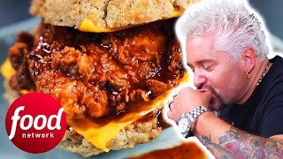 “DYNAMITE!” Guy Is Amazed By Beach Bar’s HoneyButter Chicken Biscuit | Diners, DriveIns & Dives