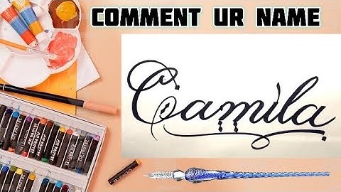Camila Name Signature Calligraphy Status | How to Draw, Cursive Calligraphy with Cut Marker